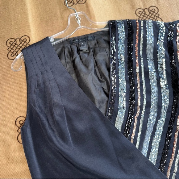 Marc By Marc Jacobs Sequin Silk Mini Dress In Black & Silver Size M - Picture 6 of 14